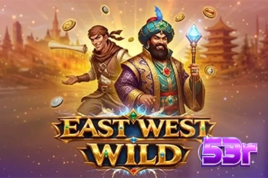 Interface do jogo de slot East West Wild com elementos da Rota da Seda